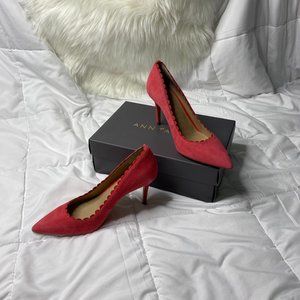 Ann Taylor Mila Scalloped Suede Pump